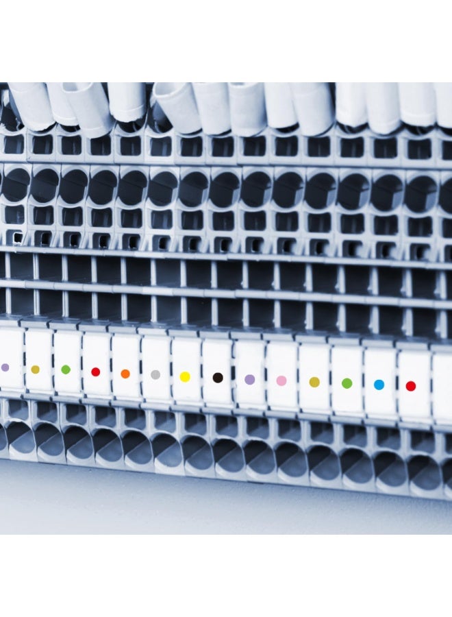 12 ملصقات نقطة ملونة ، ملصقات ملونة ، ملصقات دائرية ذات لون صلب ، تستخدم للتلوين والوسم وتنظيم - Image 5